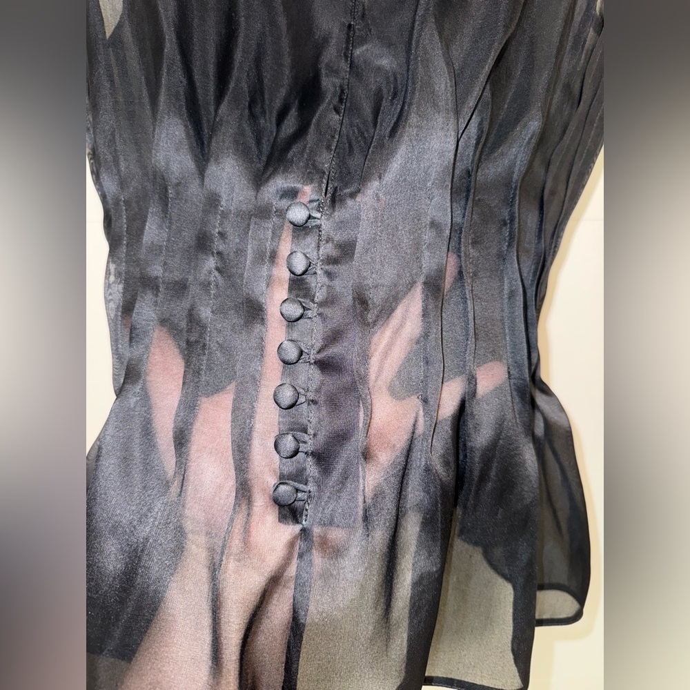 Khaite Westin Organza Top, 6, Black - Picture 15 of 17